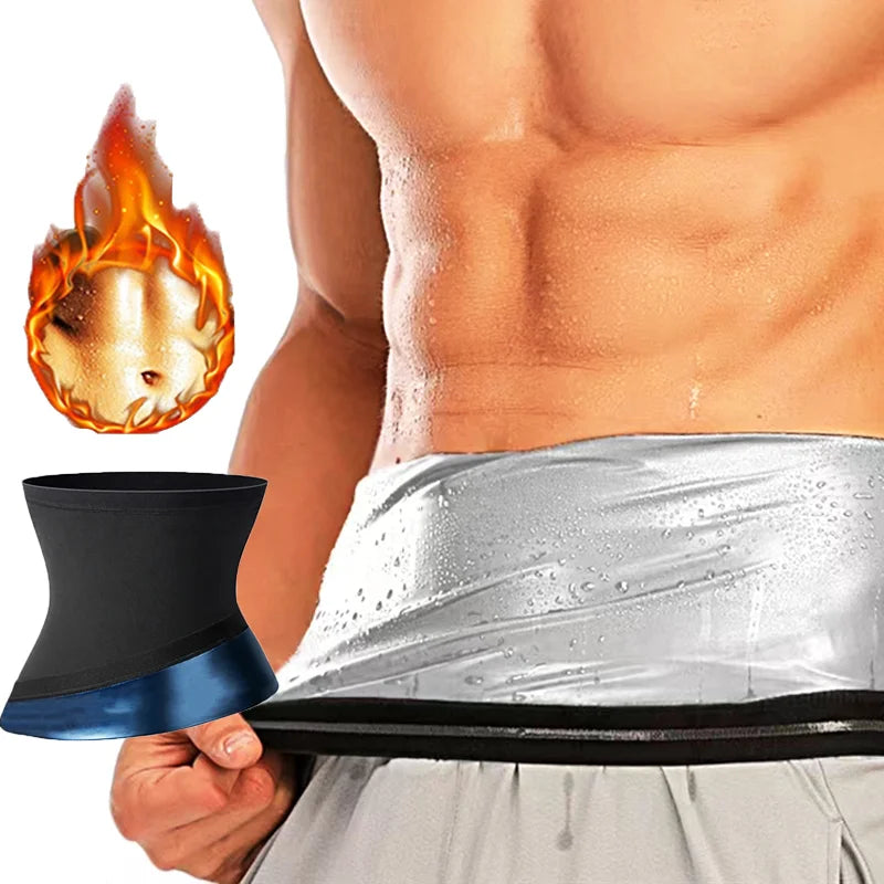 Men Slimming Body Shaper Sauna Sweat Belts Waist Trainer Corsets Belly Band Sports Girdles Modeling Straps Fat Burner Shapewear