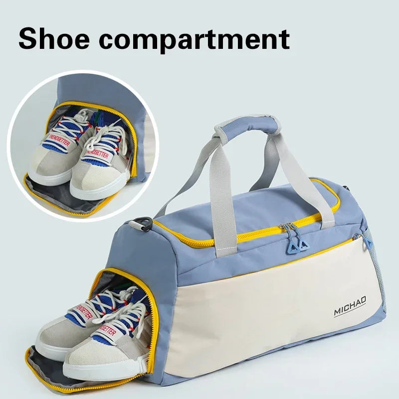 Large Gym Bag for Men Women with Wet Dry Pocket - Sports Duffle Bags Waterproof Swim Organizer with Shoe Compartment, Travel Bag