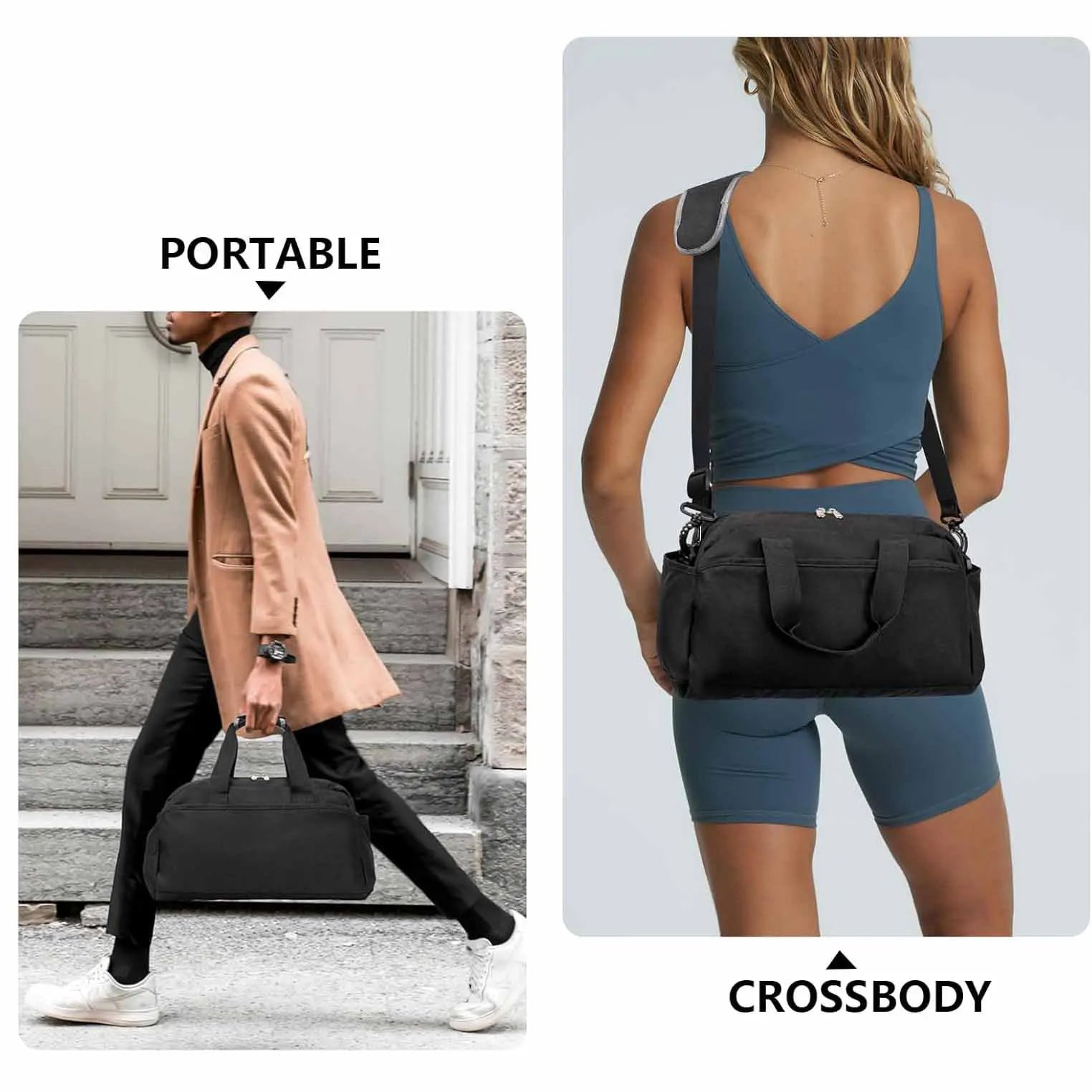 Single-Shoulder & Hand-Carry Gym Bag Large Capacity Carry-On Bag Yoga Bag Lightweight Multi-Functional Sports Bag