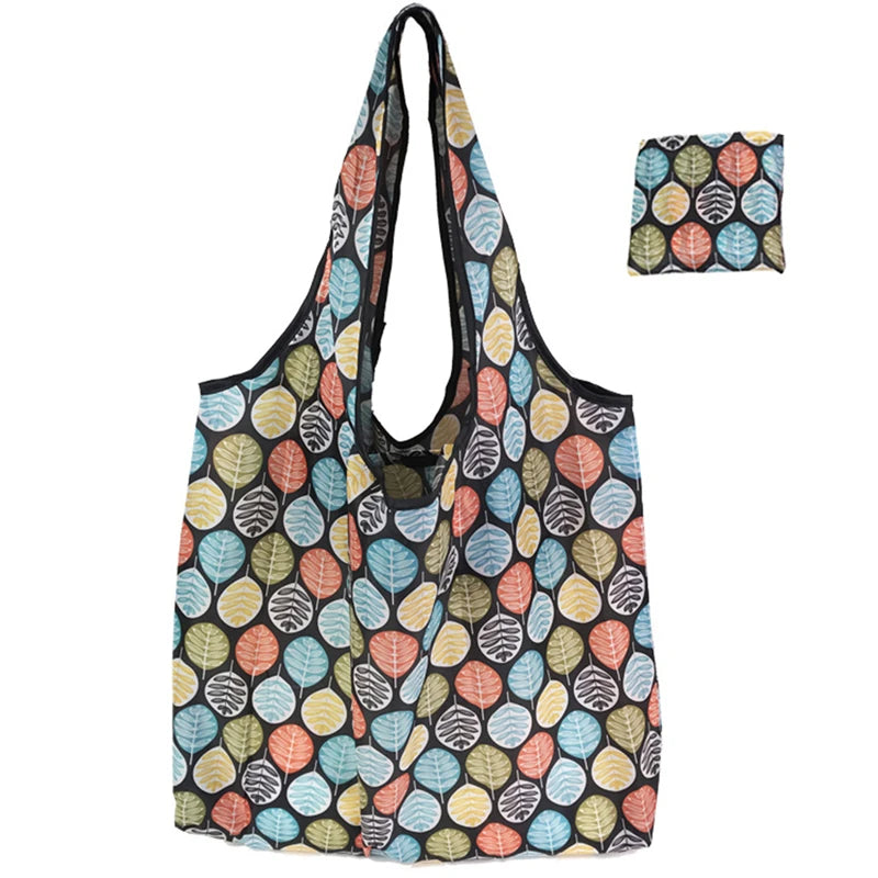 Foldable Reusable Shopping Tote Bag 1Pc Lightweight Colorful for Travel Daily Use Grocery Carry Eco Friendly Grocery Bag