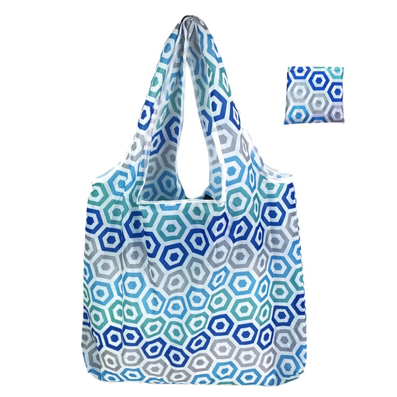 Foldable Reusable Shopping Tote Bag 1Pc Lightweight Colorful for Travel Daily Use Grocery Carry Eco Friendly Grocery Bag