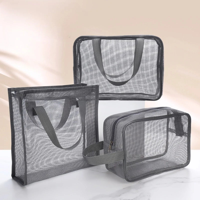New Bathing Bag Mesh Shower Toiletry Pouch Travel Makeup Storage Holder Portable Bathing Bag Mesh Shower Toiletry Pouch Portable