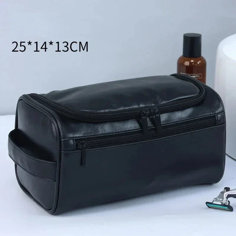 Leather Toiletry Bag For Men Women Kit Mens Hanging Toiletry Bag Travel Toiletry Bag For Traveling Large Capacity Cosmetic Bag