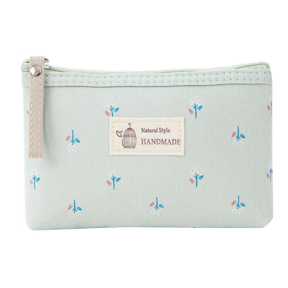 Large Capacity Canvas Waterproof Makeup Bag Ins Floral Portable For Women Girls Pencil Case Toiletry Organizer Storage Bag