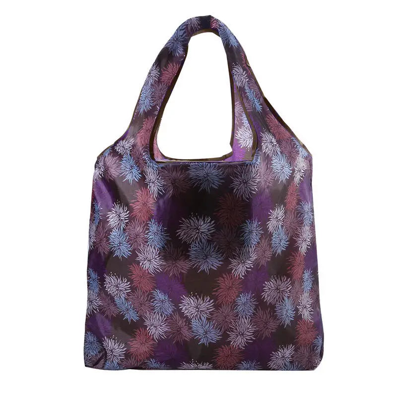 Foldable Reusable Shopping Tote Bag 1Pc Lightweight Colorful for Travel Daily Use Grocery Carry Eco Friendly Grocery Bag