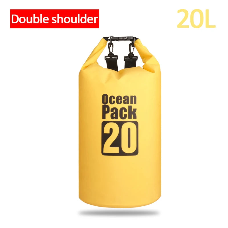 500D Waterproof Swimming Bag Dry Sack 2/5/10/15/20/30L Waterproof Floating Dry Gear Bags For Boating Fishing Rafting Swimming
