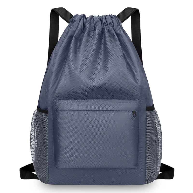Unisex Waterproof Drawstring Gym Bag – Lightweight Cinch Sack for Sports Basketball & Travel Essentials