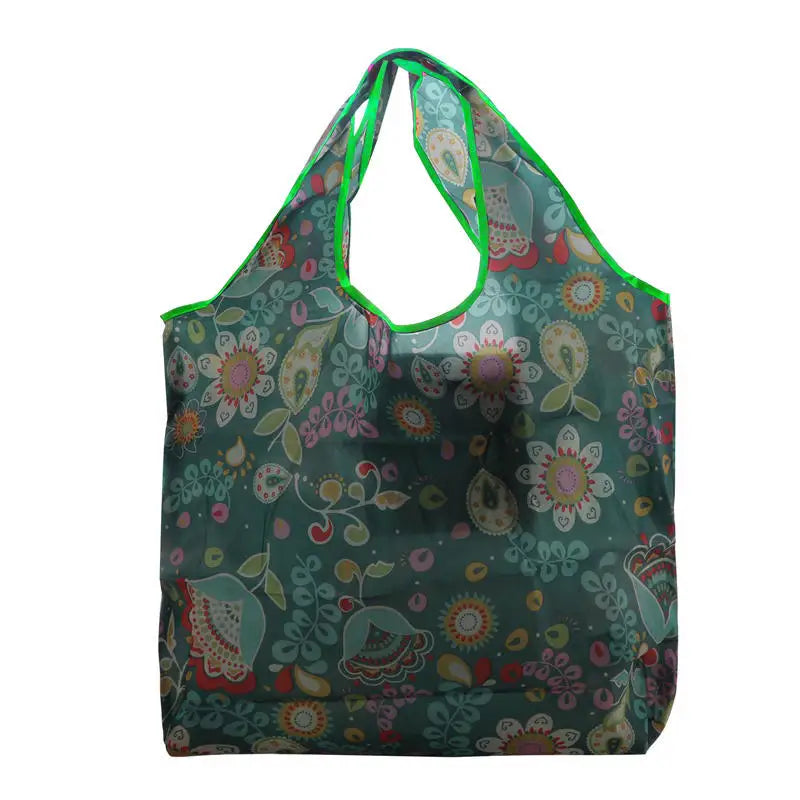 Foldable Reusable Shopping Tote Bag 1Pc Lightweight Colorful for Travel Daily Use Grocery Carry Eco Friendly Grocery Bag