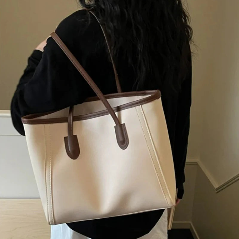 New Early Autumn Women's Luxury Texture Handbag, Elegant Commute Shoulder Bag, Versatile Large Capacity Tote Bag