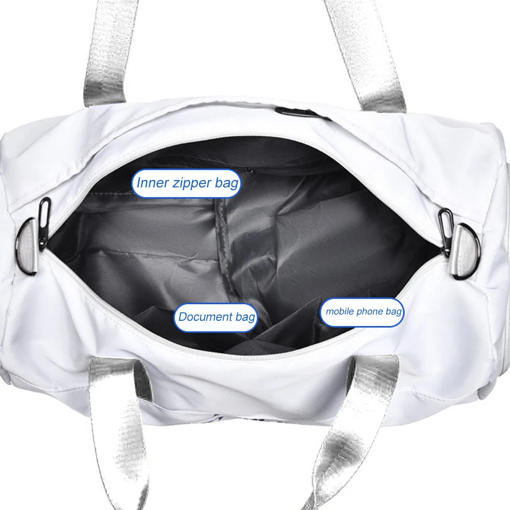 1PCS Gym Bag for Women Men with Shoe Compartment Sports Duffle Bag Men with Wet Pocket and Bottle Pocket Lightweight for Travel
