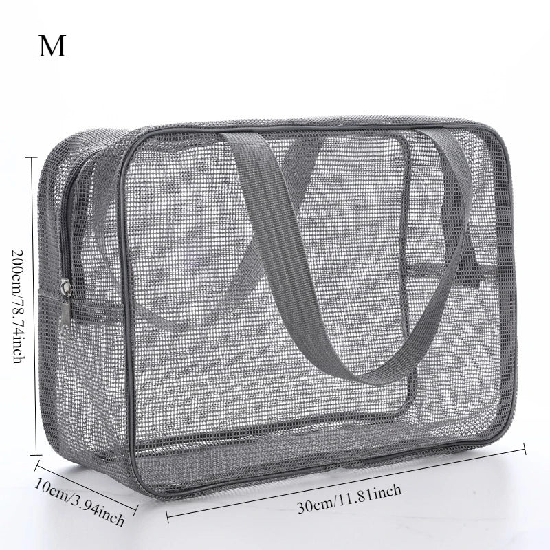 New Bathing Bag Mesh Shower Toiletry Pouch Travel Makeup Storage Holder Portable Bathing Bag Mesh Shower Toiletry Pouch Portable