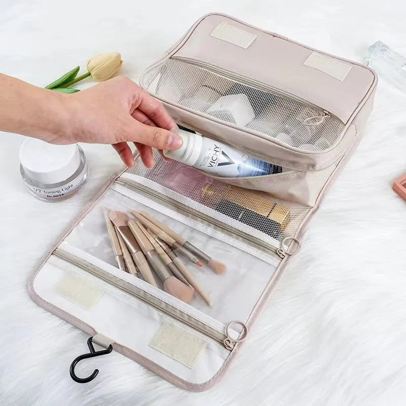 Travel Toiletry Bag Makeup Bag Women's Multi-Functional Portable Large Capacity Storage Travel Hanging Hand-Held Toiletry Bag