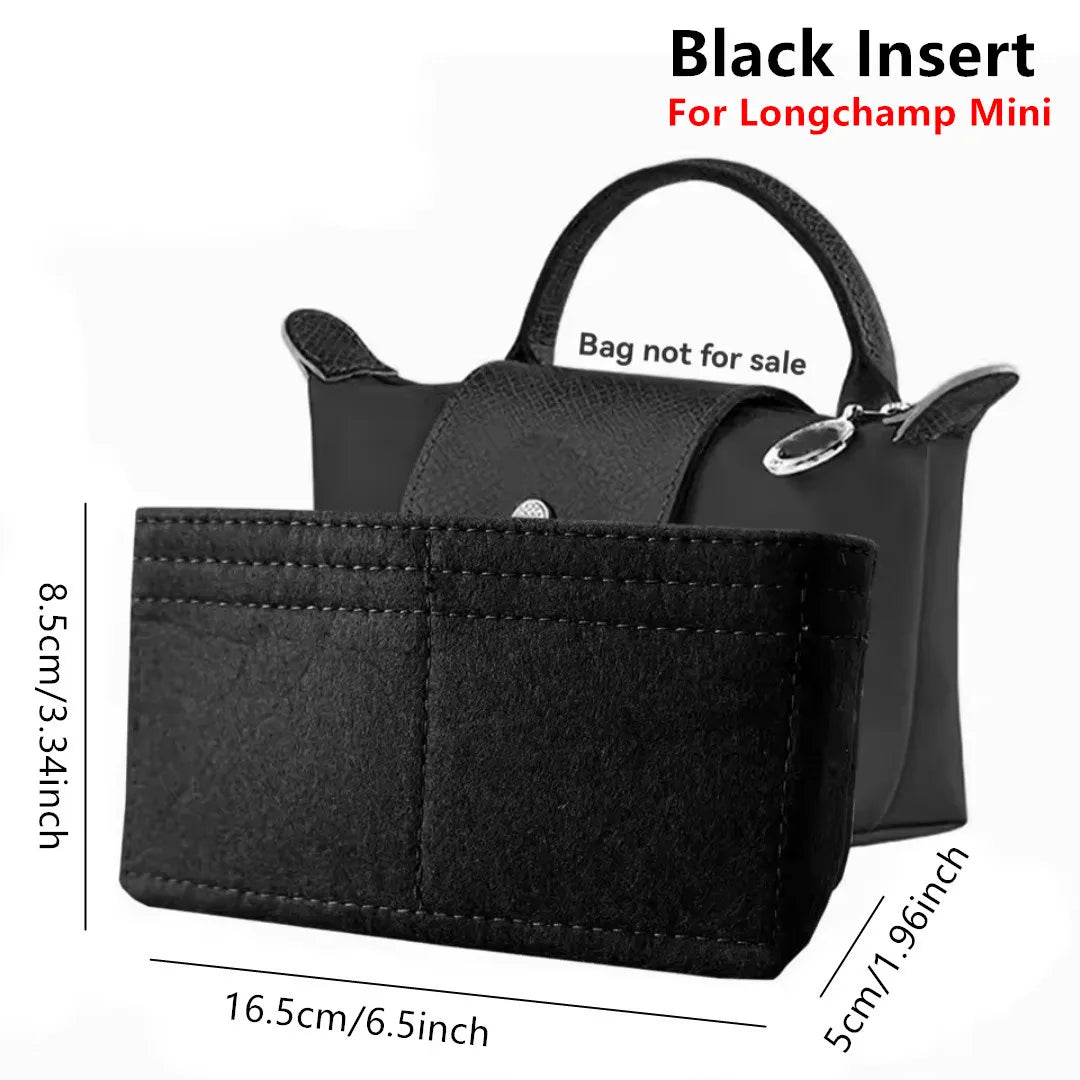 Bag Organizer for Longchamp Small Tote Bag Timid Bag Storage & Finishing Inner Bag Liner Handbags Insert Organizer Fit Mini Size