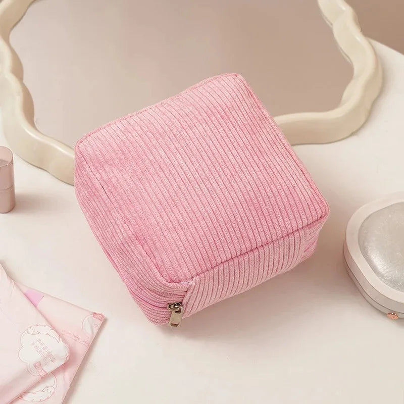 Toiletry Bag Sanitary Pad Pouch Pad Pouch Cute Cosmetic Storage Pouch Women Small Makeup Bag Cable Case