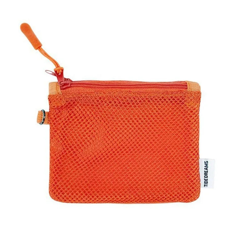 Mesh Travel Makeup Bag for Women Portable Mini Cosmetic Pouch Double Layer Zipper Multi-purpose Coin Purse Credit Card Holder