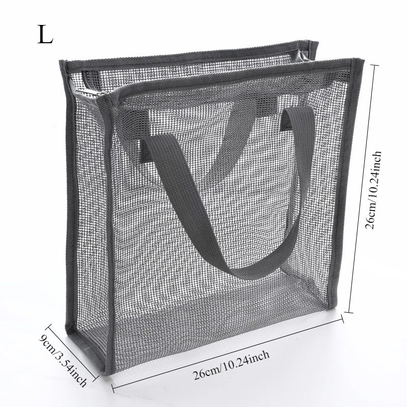 New Bathing Bag Mesh Shower Toiletry Pouch Travel Makeup Storage Holder Portable Bathing Bag Mesh Shower Toiletry Pouch Portable