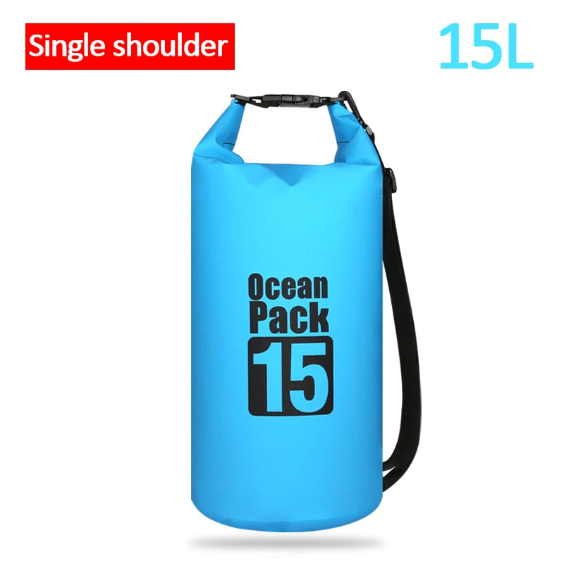 500D Waterproof Swimming Bag Dry Sack 2/5/10/15/20/30L Waterproof Floating Dry Gear Bags For Boating Fishing Rafting Swimming