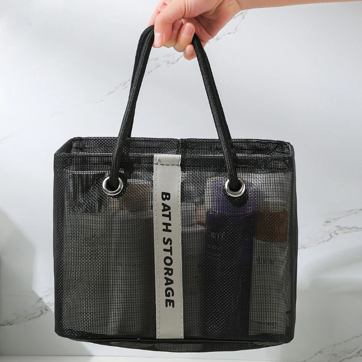 New Makeup Bag, Mesh Travel Toiletry Bag, Men's Toiletry Bag, College Dormitory Toiletry Storage Bag, Toiletry Basket