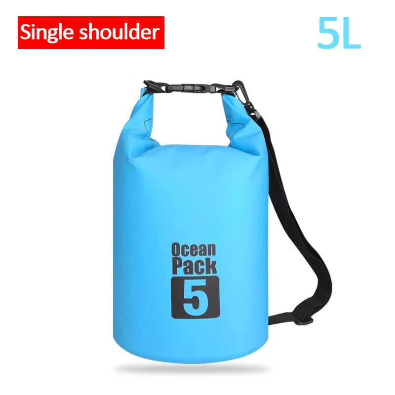 500D Waterproof Swimming Bag Dry Sack 2/5/10/15/20/30L Waterproof Floating Dry Gear Bags For Boating Fishing Rafting Swimming