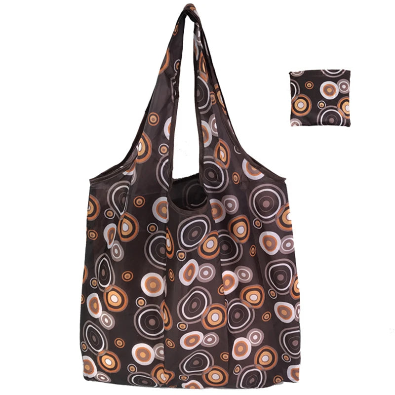 Foldable Reusable Shopping Tote Bag 1Pc Lightweight Colorful for Travel Daily Use Grocery Carry Eco Friendly Grocery Bag