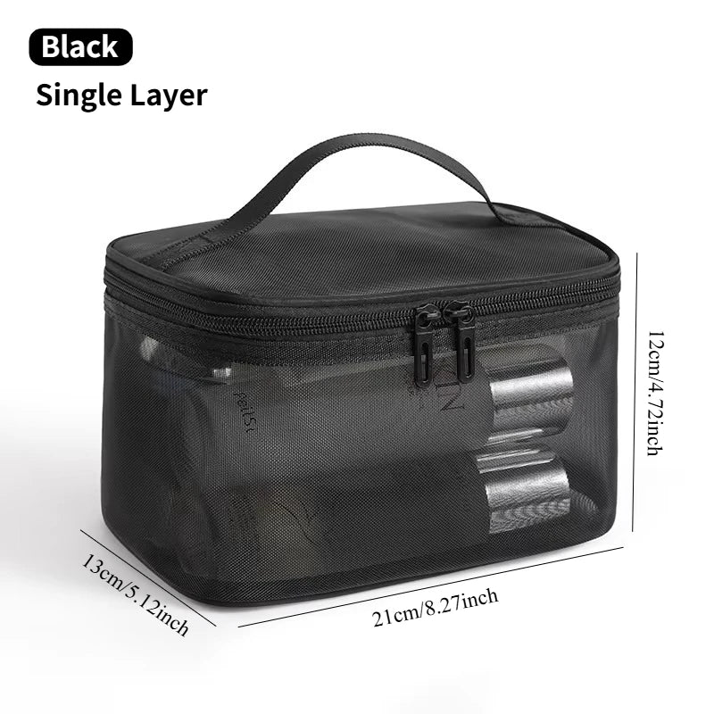 Travel Makeup Bag Large Capacity Waterproof Toiletry Organizer with Handle for Vacation