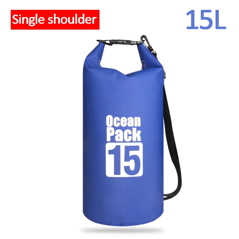 500D Waterproof Swimming Bag Dry Sack 2/5/10/15/20/30L Waterproof Floating Dry Gear Bags For Boating Fishing Rafting Swimming