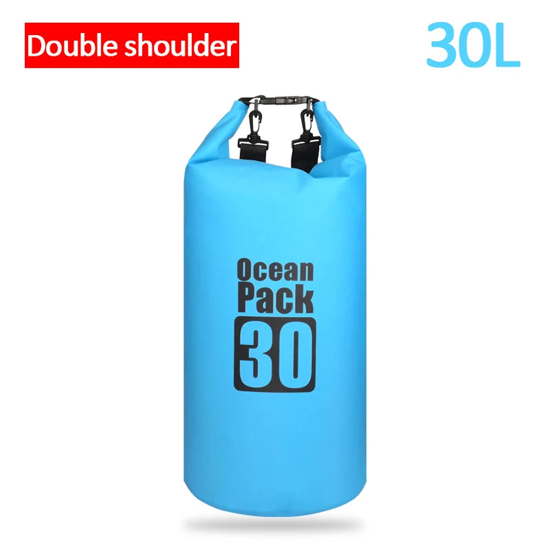 500D Waterproof Swimming Bag Dry Sack 2/5/10/15/20/30L Waterproof Floating Dry Gear Bags For Boating Fishing Rafting Swimming