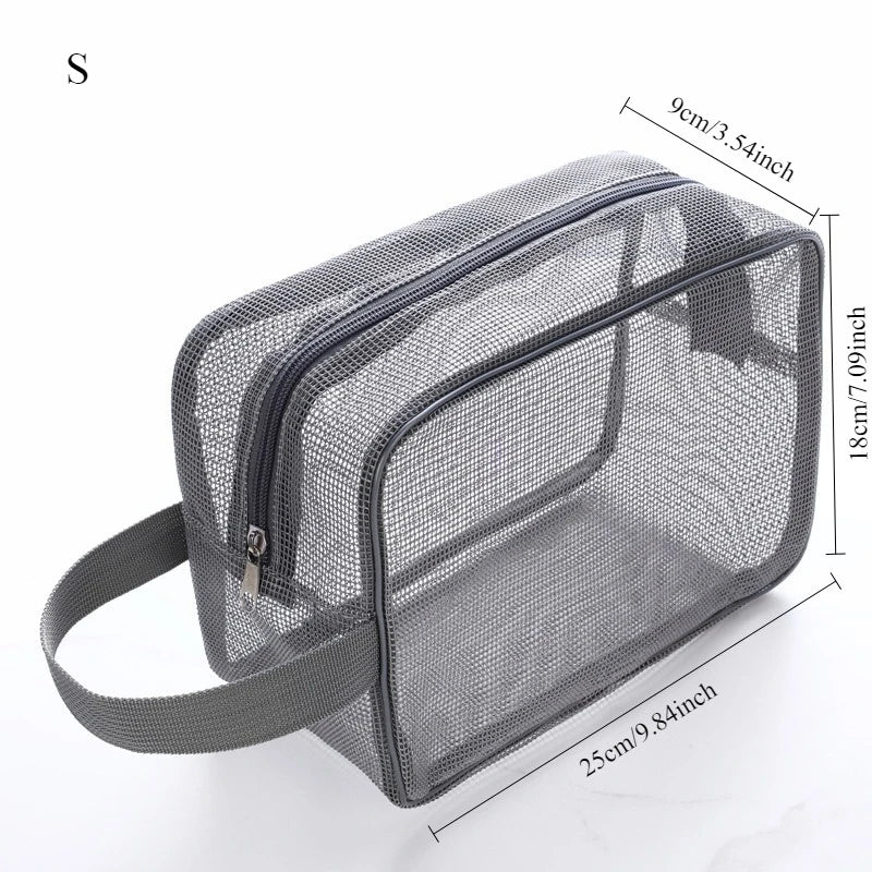 New Bathing Bag Mesh Shower Toiletry Pouch Travel Makeup Storage Holder Portable Bathing Bag Mesh Shower Toiletry Pouch Portable