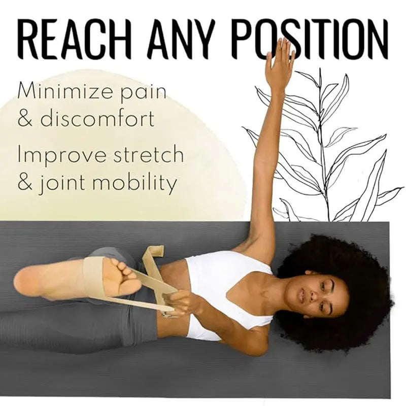 Adjustable Non Slip Strap, Suitable for Yoga, Pilates, Stretching, Fitness, and Home Training - For Carrying Yoga Mats