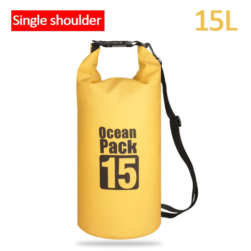 500D Waterproof Swimming Bag Dry Sack 2/5/10/15/20/30L Waterproof Floating Dry Gear Bags For Boating Fishing Rafting Swimming