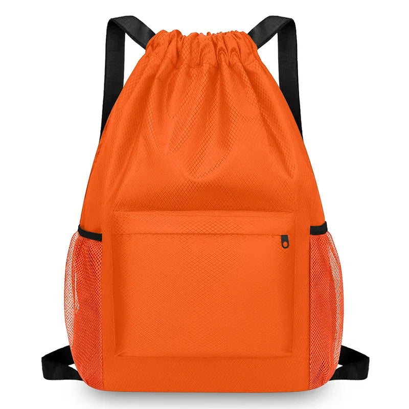 Unisex Waterproof Drawstring Gym Bag – Lightweight Cinch Sack for Sports Basketball & Travel Essentials