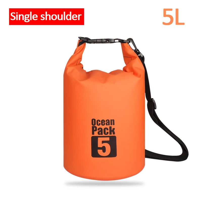 500D Waterproof Swimming Bag Dry Sack 2/5/10/15/20/30L Waterproof Floating Dry Gear Bags For Boating Fishing Rafting Swimming
