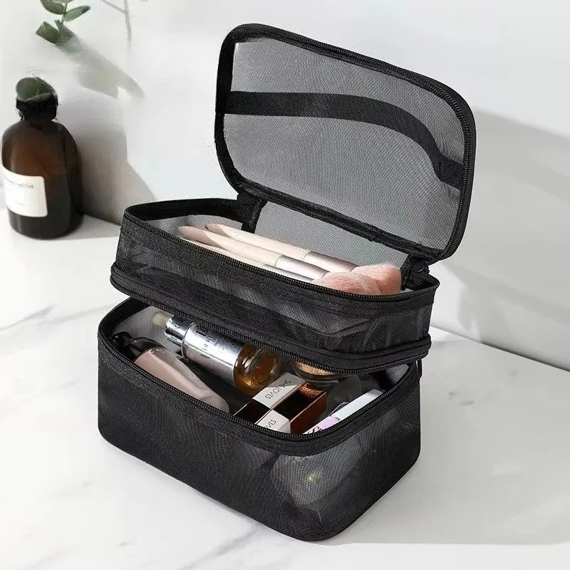 Travel Makeup Bag Large Capacity Waterproof Toiletry Organizer with Handle for Vacation