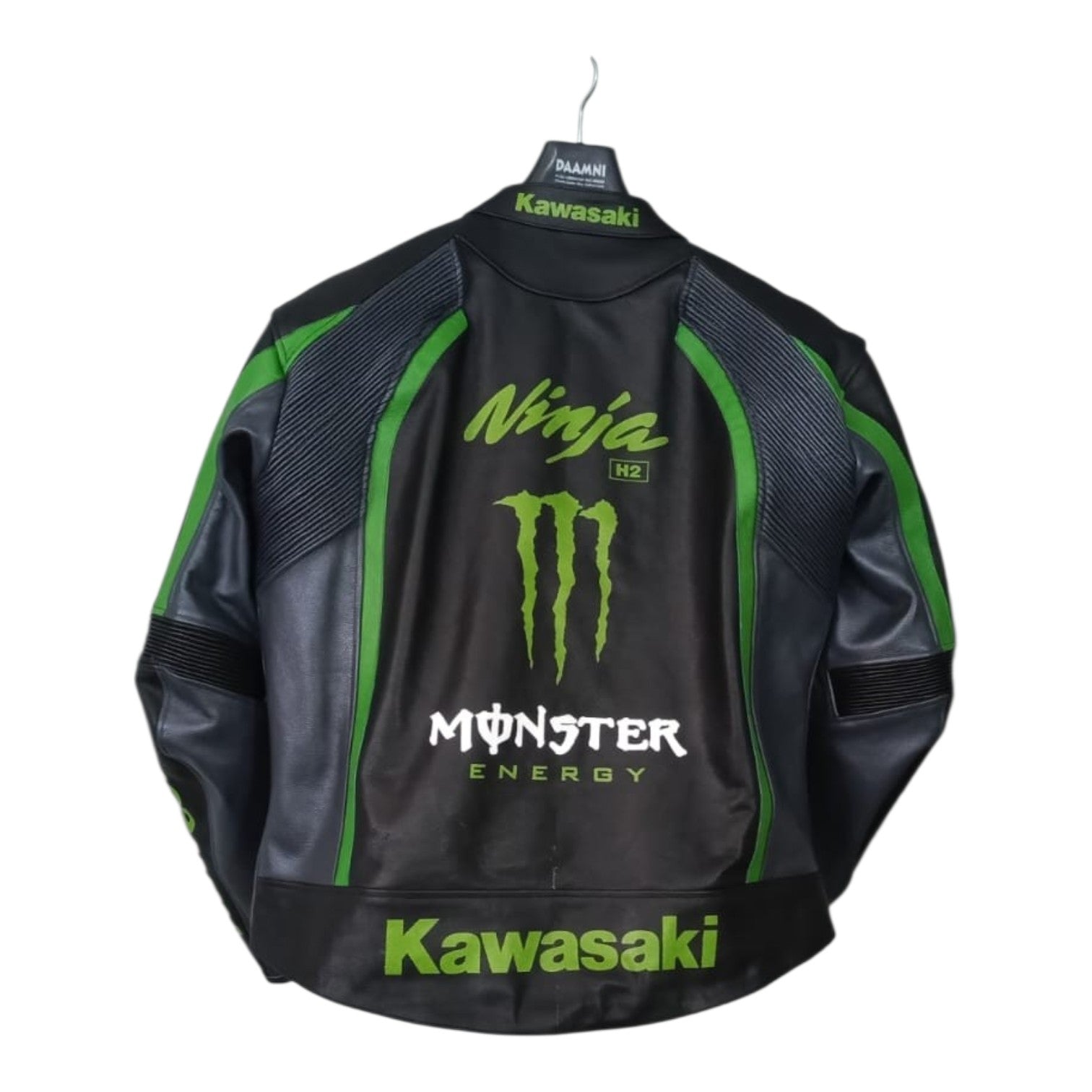 KAWASAKI- Motorcycle Cowhide Leather Jacket