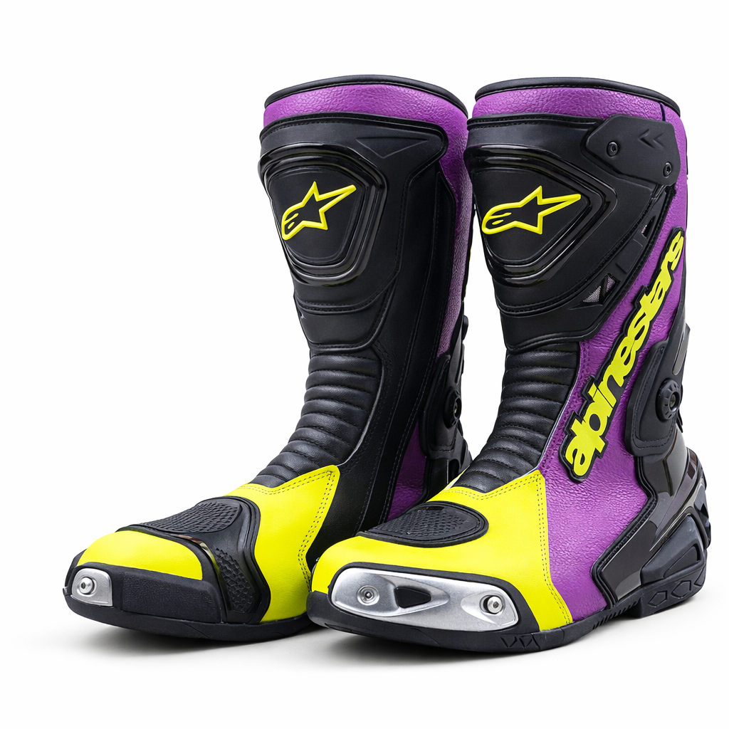 Motorcycle Leather Racing Boots