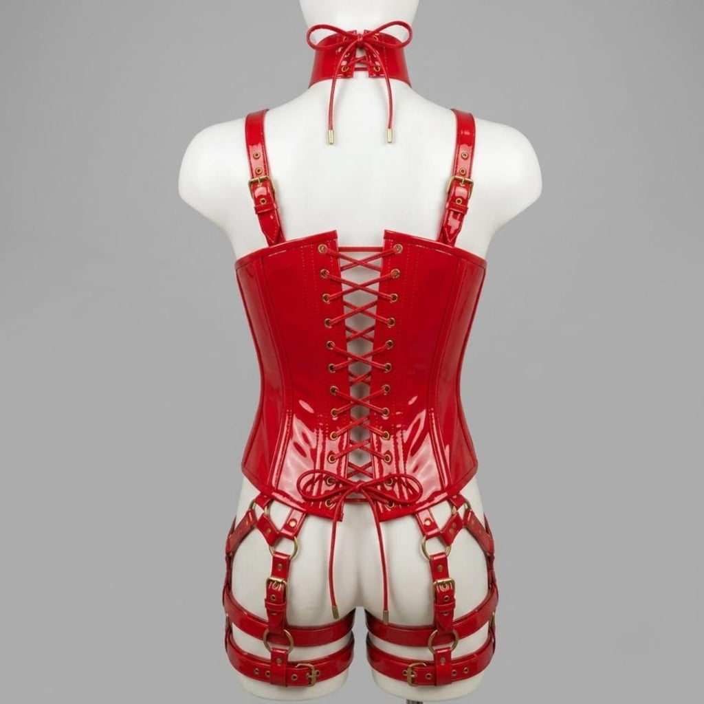Premium Pvc Leather Corset