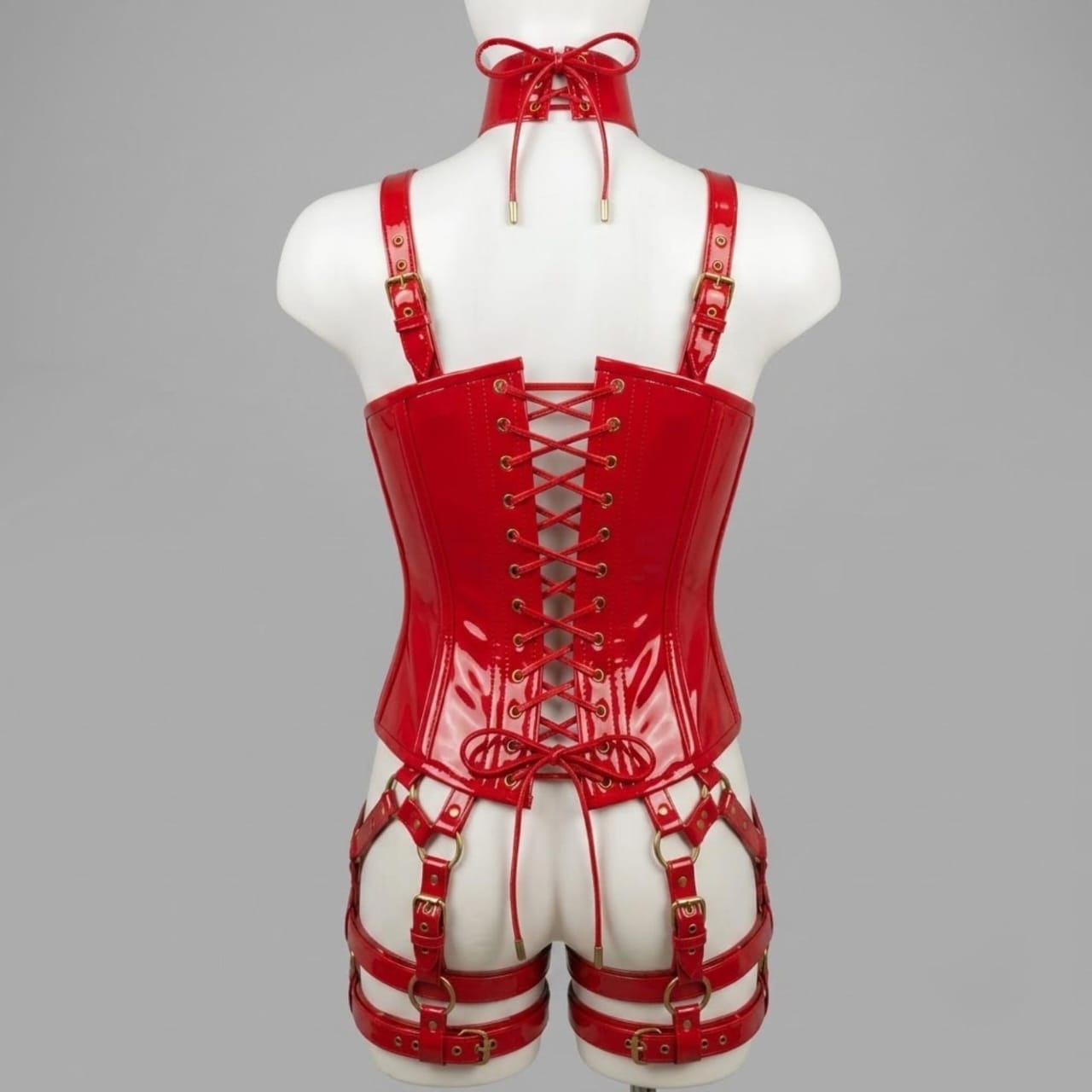 Premium Pvc Leather Corset