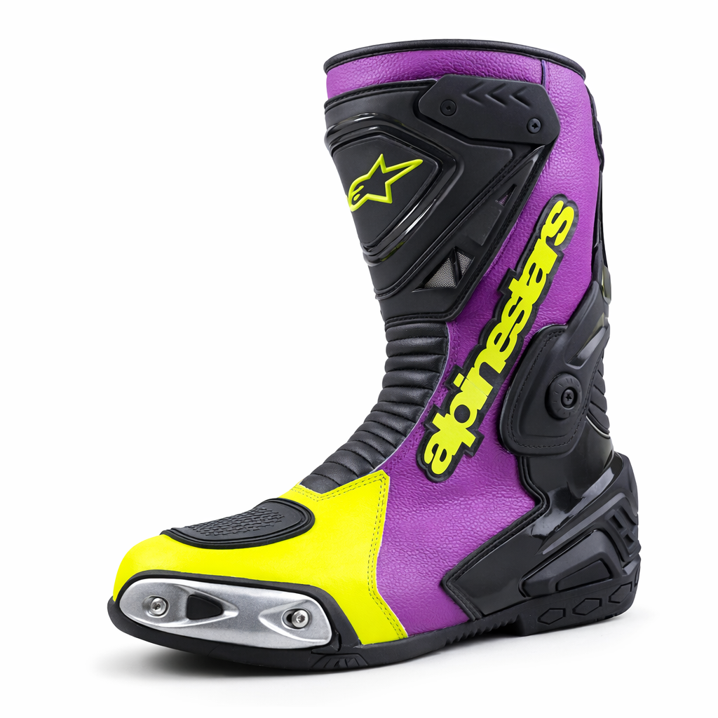 Motorcycle Leather Racing Boots