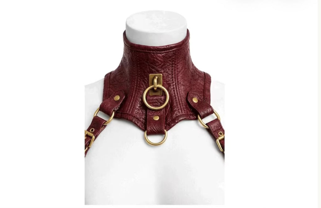 Leather UnderBust Corset Harness Bodysuit Gothic Buckle Bustier Steampunk Fetish