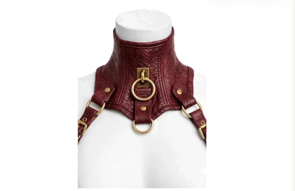 Leather UnderBust Corset Harness Bodysuit Gothic Buckle Bustier Steampunk Fetish