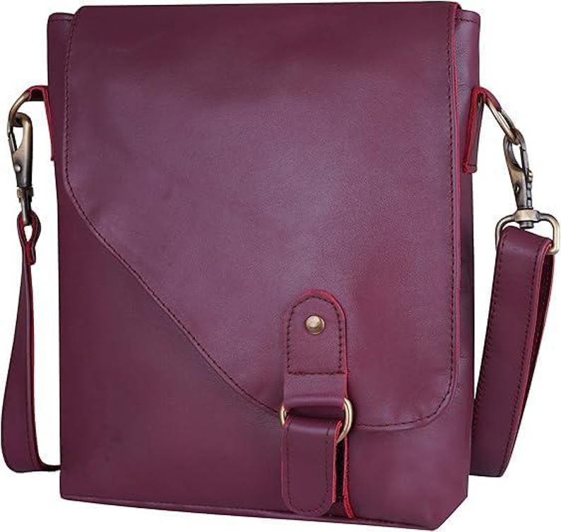 Genuine Leather Crossbody Bag Unisex Shoulder Sling Travel Messenger Purse