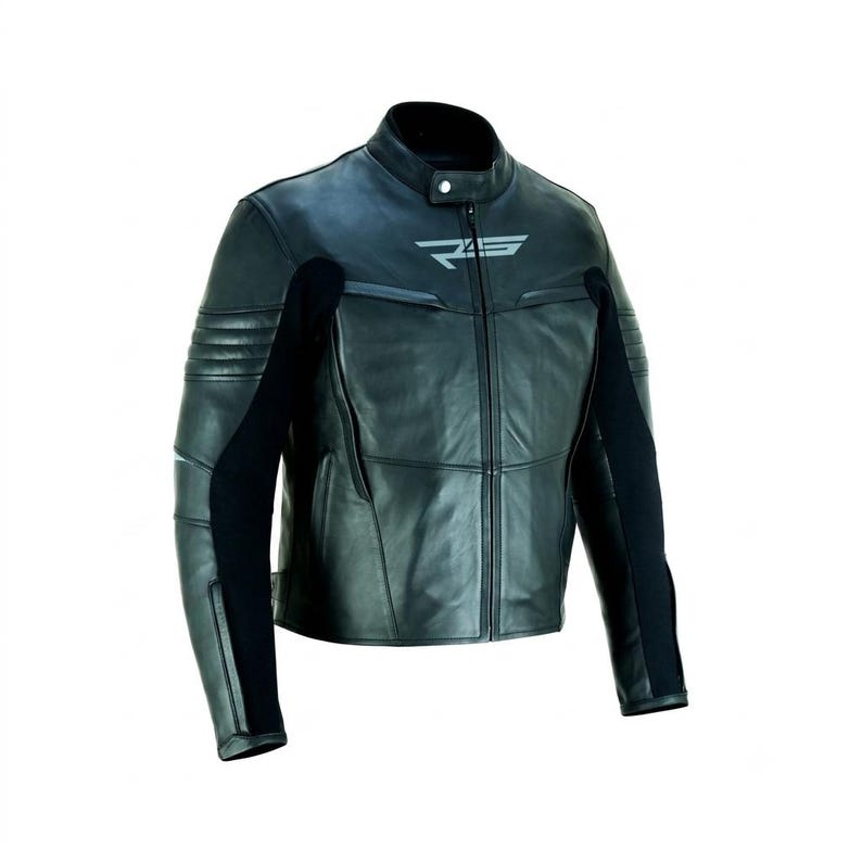 Liam-Men Cafe Racer Leather Motorcycle Jacket Cowhide Biker Riding Safety Gear