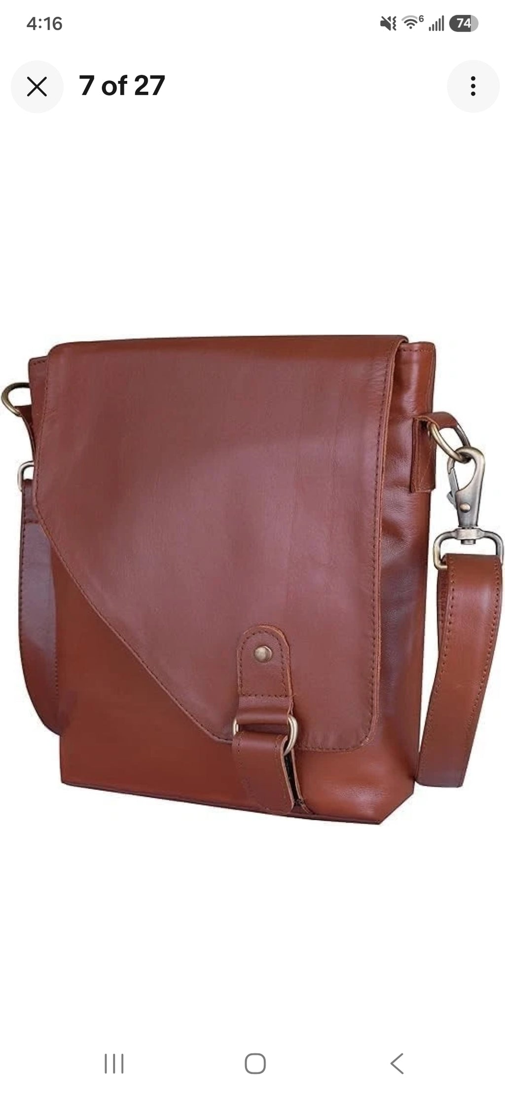 Genuine Leather Crossbody Bag Unisex Shoulder Sling Travel Messenger Purse