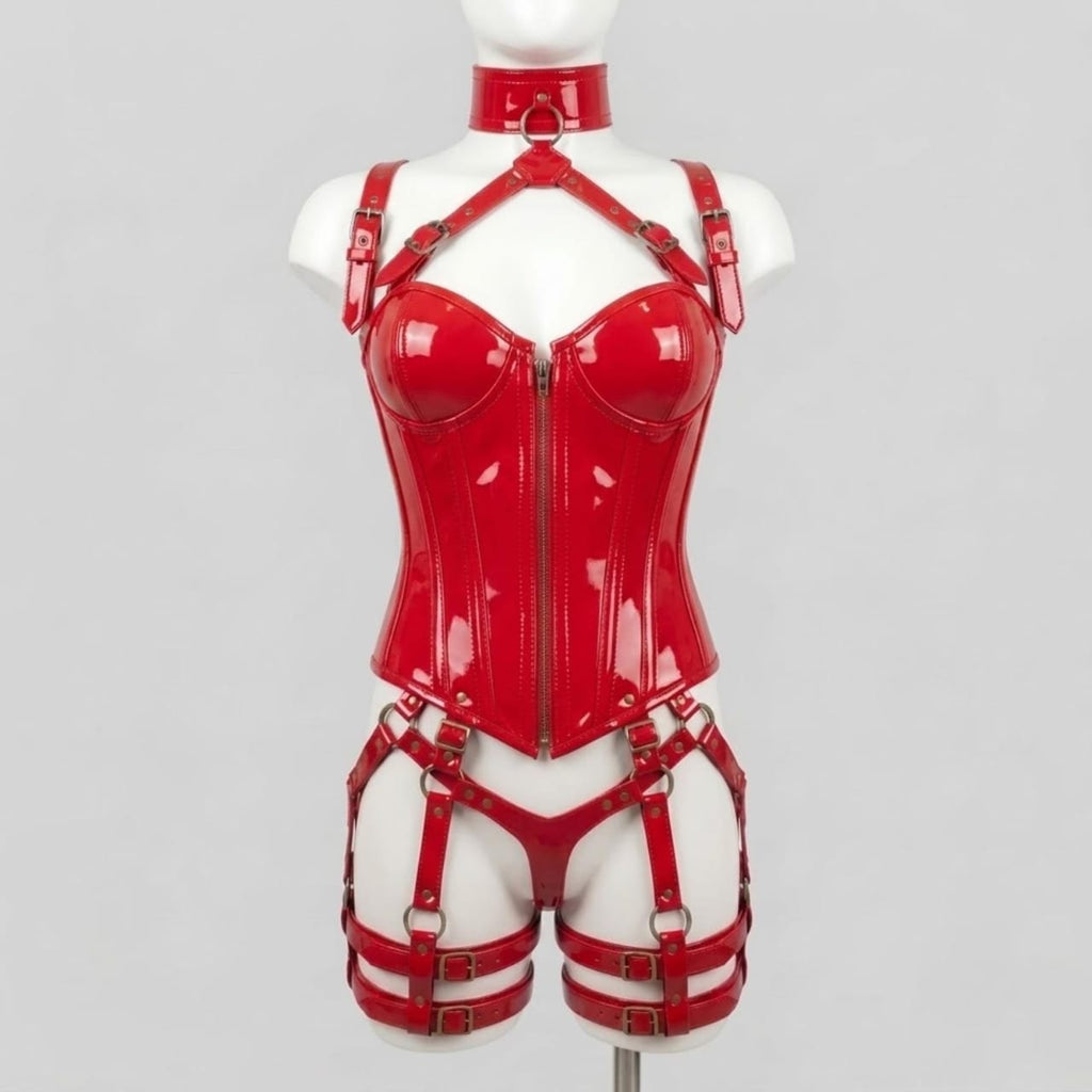 Premium Pvc Leather Corset