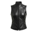 Womens Elite Slim Fit Leather Vest