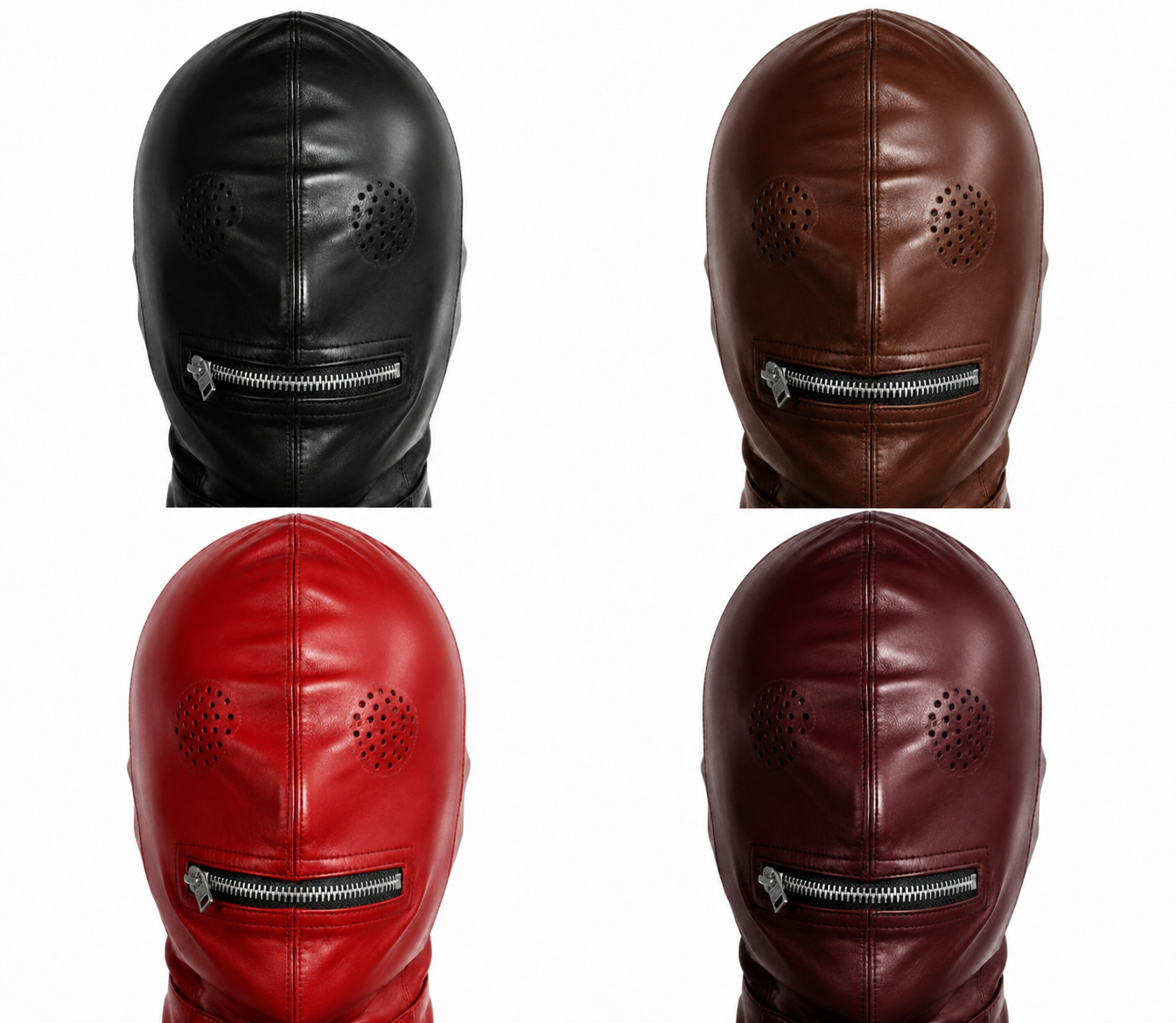 Premium Leather Face Mask with Zipper